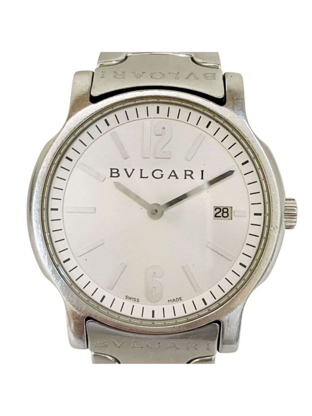Bvlgari Solotempo Watch SS Quartz Silver Dial
